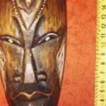 Faragott afrikai maszk (fa) 20cm eladó fotó