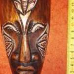 Faragott afrikai maszk (fa) 18cm eladó fotó