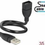 DeLock USB 2.0 Type-A male > USB 2.0 Type-A female ShapeCable 0, 35m fotó
