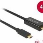 DeLock USB Type-C male > HDMI male (DP Alt Mode) 4K 30 Hz 1m Cable Black fotó