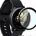 SAMSUNG Galaxy Watch Active2 40mm, Okosóra flexibilis üvegfólia, Full cover, 1db, Fekete - ACCMOBILE fotó