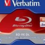 BD-RE BluRay lemez, kétrétegű, újraírható, 50GB, 2x, 1db, normál tok, VERBATIM fotó