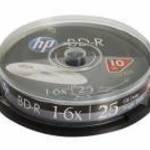 BD-R BluRay lemez, 25GB, 6x, 10 db, hengeren, HP fotó