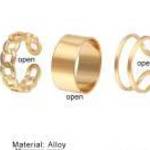 Három darabos gyűrű szett, arany színű - Maria King fotó