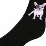 Francia bulldog fej mintás, pamut zokni (35-38-ig) fotó