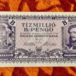 1946 -os Tízmillió / 10.000.000 B.-pengő bankó Ritka !!! (L1004) fotó