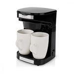 Nedis kompakt kávéfőző filteres, 0.25 l, 2 csészével, fekete fotó