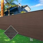 Elite Garden HDPE belátásgátló, betekintésgátló, árnyékoló háló kerítésre, fekete-barna 1 x 10 m fotó