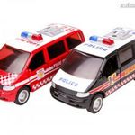 Mentő és rendőr kisbusz 12 cm fotó