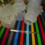 3 darabos üveg lámpabúra garnitúra /többféle, garnitúránként fotó