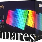 Twinkly Squares kezdőkészlet alkalmazásvezérelt LED panelek 64 RGB pixellel, fekete fotó