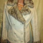Újszerű, COLOURS 34-36-s irha hatású, szőrme béléses, meleg, kabát, télikabát. fotó
