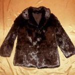 Gyönyörű fekete női nyúlszőrme kabát / bunda - S/M - Hibátlan ! fotó