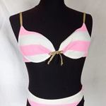 Ocean Club fehér rózsaszín csíkos bikini fürdőruha 12/38-40 fotó