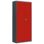 antracitszürke-piros acél irattartó szekrény 90x40x200 cm (339765) fotó