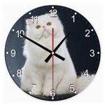 Perzsa macska 18 kör alakú üveg óra falióra fotó