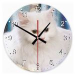 Perzsa macska 11 kör alakú üveg óra falióra fotó