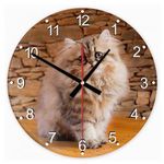 Perzsa macska 13 kör alakú üveg óra falióra fotó