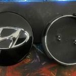 Új Hyundai 60mm Alufelni Felni Kupak Közép Felniközép Felnikupak Embléma Fekete fotó
