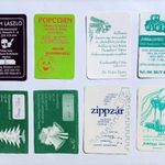 8 db maszek kártyanaptár Nevesített Postás Festékbolt Popcorn Jármű Cipzár kisiparos 1982 Skoda IFA fotó