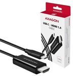 AXAGON RVC-HI14C USB-C HDMI 1.4 cable 1, 8m Black RVC-HI14C Kiegészítő, Kellék Kábel fotó