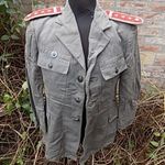 Tűzoltó főtörzs őrmester teljes ruházat, 1950-es évek. Zakó, ing, télikabát, gyakorló nadrág. fotó