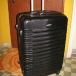 Gurulós bőrönd, 83x50x30, XXL keményfal, 4görgő számzár, tolható 2 rugós fogó, mint az új, dupla fotó