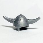 Mattezüst viking sisak - Mattezüst szarvakkal EREDETI LEGO minifigura kiegészítő elem - Új fotó