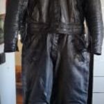 Női motoros bőrruha nadrág kabát cipzározható fekete 38 M fotó