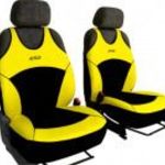 Univerzális trikó üléshuzat Activ Sport velúr és kárpit kombináció sárga színben A minta pár fotó