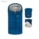 Petite and Mars Téli szett Jibot 3in1 bundazsák és kézmelegítő kesztyű babakocsira Jasie Ocean Blue fotó