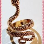 Csodás metszett vésett egyedi kígyó alakú 17, 3 mm gyűrű fotó