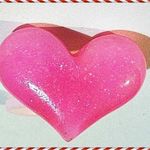 Vadi új pinkes csillámos szív alakú műanyag gyűrű állitható fotó