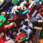 Lego fiús ömlesztve, minden darabja vadonat új, 1, 25 kg fotó