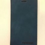Mágneses tok iPhone SE 2017 és 5 telefonokhoz, kék, műbőr fotó