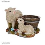Bárány család cserép dekoráció húsvéti bárányos cserép új fotó