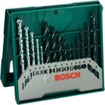 Bosch 15 részes fúrószár készlet, fafúró, fémfúró, falfúró és kőzetfúró készlet Bosch X-Line fotó