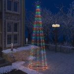 Kúp alakú karácsonyfa-dekoráció 400 színes LED-del 100 x 360 cm fotó