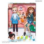 Új Jégvarázs Frozen Elsa Elza és Anna baba laza modern ruhában ( kb Barbie méretűek) fotó