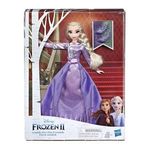Disney Jégvarázs Frozen Elsa Elza baba lila ruhában SZEMPILLÁVAL ( kb Barbie baba méret) fotó