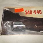 VOLVO S40 & V40 kezelési útmutató 1998 fotó