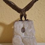 Horthy korabeli Turul madaras relikvia, ( jó állapotban) , régi koronás, Magyar címeres jelvény , fotó