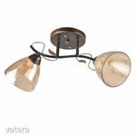 Mennyezeti lámpa, Klausen Jody LY-3352, 2 x E27, antik bronz + bézs fotó