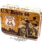 ROUTE 66 - MOTOROS - BIKER Design. 3. fém doboz, dohány, apró cikk tartó fotó