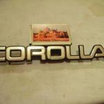 Toyota "COROLLA" csomagtér felirat, új fotó