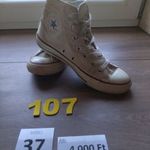 (107.) Converse magas szárú, fehér 37-es használt tornacipő fotó