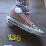 (136.) Converse színes magas szárú és éktalpú tornacipő 39-es, használt fotó