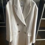 Mango Suit gyapjú fehér kabát M Új címkés fotó