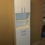 Új álló Fürdőszoba szekrény szennyestartós ajtós fiókos bútor SzDn3A-1F 50 cm széles fotó
