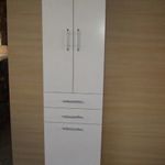 Új álló Fürdőszoba szekrény szennyestartós ajtós fiókos bútor SzDn3tA-2F 50 cm fotó